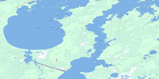 Kiskittogisu Lake Topo Map 063J01 at 1:50,000 scale - National Topographic System of Canada (NTS) - Toporama map