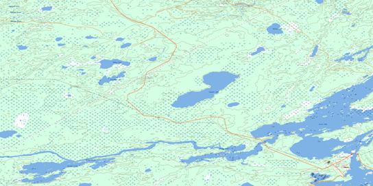 Drunken Lake Topographic map 063J09 at 1:50,000 Scale