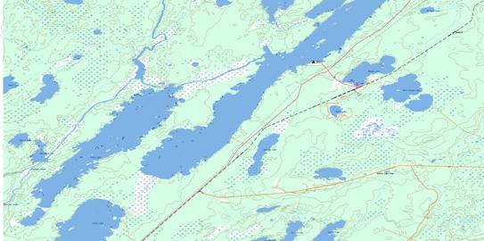 Pakwa Lake Topo Map 063J15 at 1:50,000 scale - National Topographic System of Canada (NTS) - Toporama map