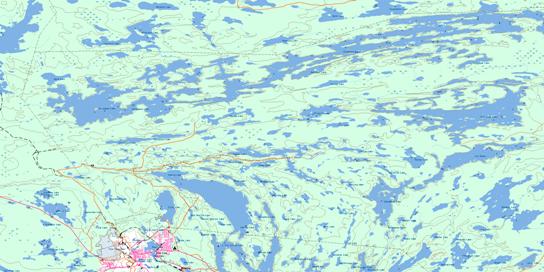 Flin Flon Topo Map 063K13 at 1:50,000 scale - National Topographic System of Canada (NTS) - Toporama map