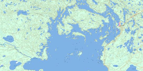 Denare Beach Topo Map 063L09 at 1:50,000 scale - National Topographic System of Canada (NTS) - Toporama map