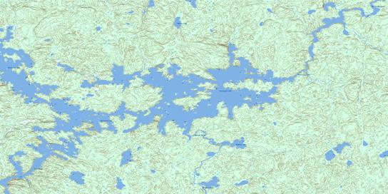 Burntwood Lake Topo Map 063N08 at 1:50,000 scale - National Topographic System of Canada (NTS) - Toporama map