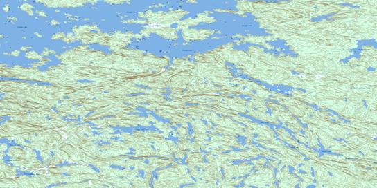 Sisipuk Lake Topographic map 063N12 at 1:50,000 Scale
