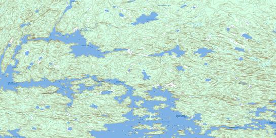 Britton Lake Topo Map 063N13 at 1:50,000 scale - National Topographic System of Canada (NTS) - Toporama map