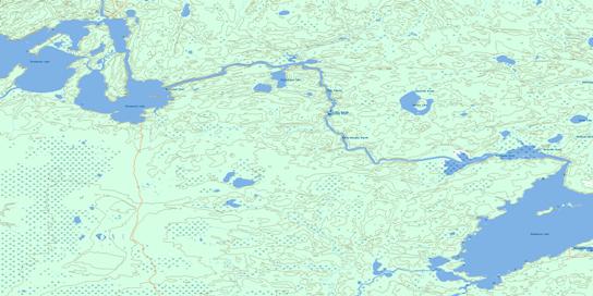 Wuskwatim Lake Topographic map 063O10 at 1:50,000 Scale