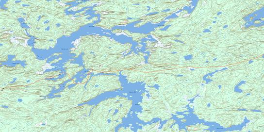 Wapisu Lake Topo Map 063O14 at 1:50,000 scale - National Topographic System of Canada (NTS) - Toporama map