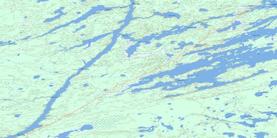 German Lake Topo Map 063P07 at 1:50,000 scale - National Topographic System of Canada (NTS) - Toporama map