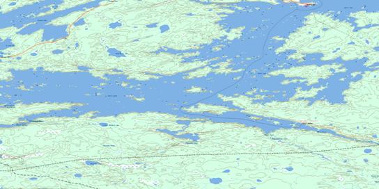 Split Lake Topo Map 064A01 at 1:50,000 scale - National Topographic System of Canada (NTS) - Toporama map
