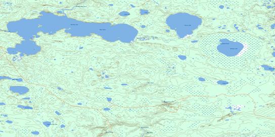 Harding Lake Topo Map 064B01 at 1:50,000 scale - National Topographic System of Canada (NTS) - Toporama map