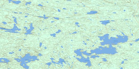Leftrook Lake Topo Map 064B02 at 1:50,000 scale - National Topographic System of Canada (NTS) - Toporama map