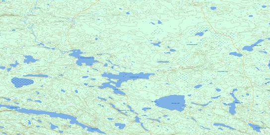 Livingston Lake Topo Map 064B07 at 1:50,000 scale - National Topographic System of Canada (NTS) - Toporama map