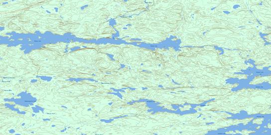 Broughton Lake Topo Map 064B09 at 1:50,000 scale - National Topographic System of Canada (NTS) - Toporama map