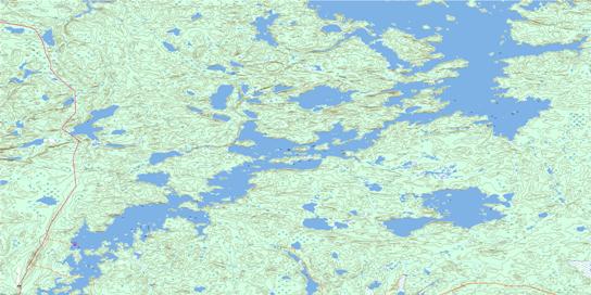 Opachuanau Lake Topo Map 064B12 at 1:50,000 scale - National Topographic System of Canada (NTS) - Toporama map