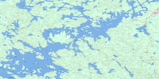 Turnbull Lake Topo Map 064C08 at 1:50,000 scale - National Topographic System of Canada (NTS) - Toporama map