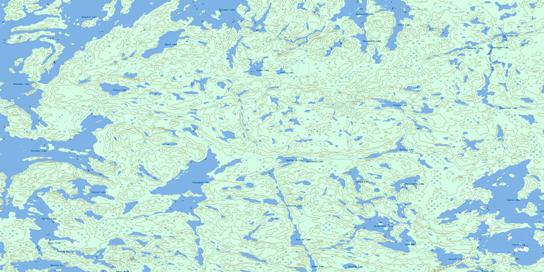 Bleasdell Lake Topo Map 064D09 at 1:50,000 scale - National Topographic System of Canada (NTS) - Toporama map