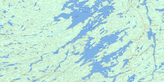 Wathaman Lake Topo Map 064D13 at 1:50,000 scale - National Topographic System of Canada (NTS) - Toporama map