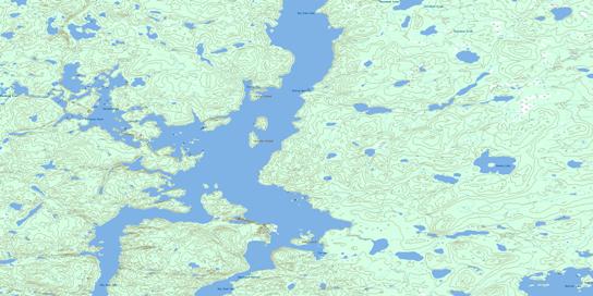 Hendry Lake Topo Map 064G12 at 1:50,000 scale - National Topographic System of Canada (NTS) - Toporama map