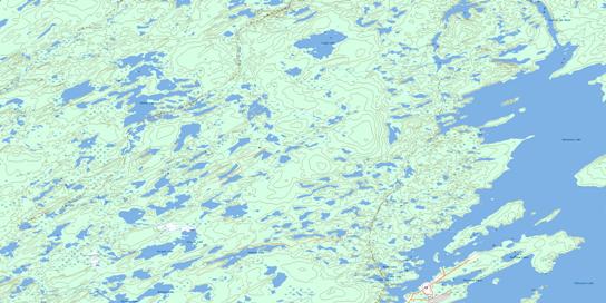 Cunning Bay Topo Map 064L05 at 1:50,000 scale - National Topographic System of Canada (NTS) - Toporama map