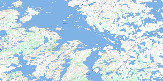 Laderoute Lake Topo Map 065B03 at 1:50,000 scale - National Topographic System of Canada (NTS) - Toporama map