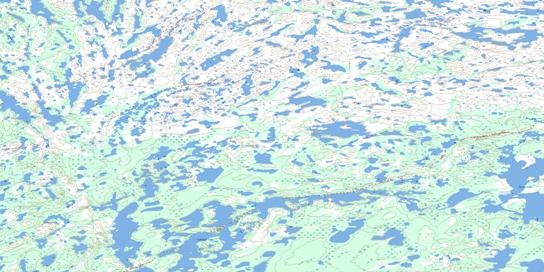 Linklater Lake Topographic map 065D16 at 1:50,000 Scale