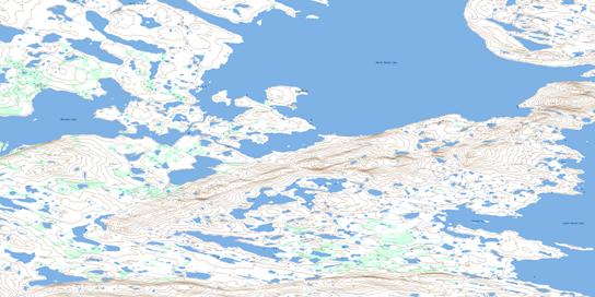 Oftedal Lake Topo Map 065H12 at 1:50,000 scale - National Topographic System of Canada (NTS) - Toporama map