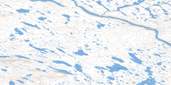 Ayaktuukvik Lake Topographic map 066A10 at 1:50,000 Scale