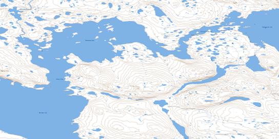 Qamanaugaq Bay Topo Map 066B09 at 1:50,000 scale - National Topographic System of Canada (NTS) - Toporama map