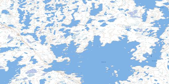 Bromley Lake Topo Map 066I05 at 1:50,000 scale - National Topographic System of Canada (NTS) - Toporama map