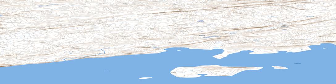 Bradford Island Topographic map 068G10 at 1:50,000 Scale