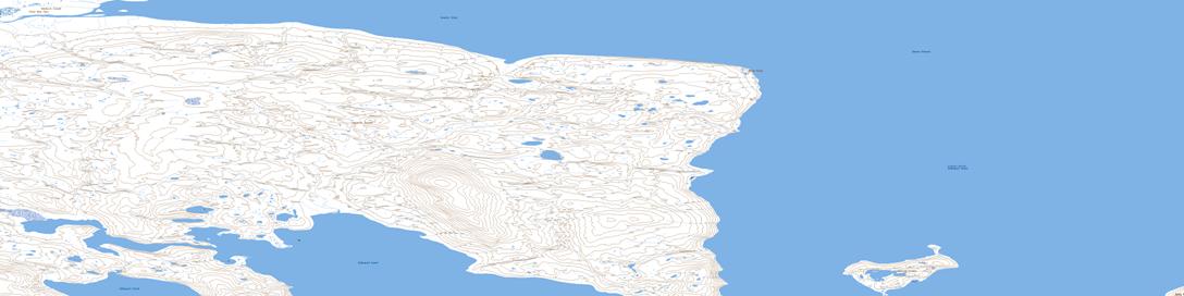 Crozier Strait Topo Map 068H10 at 1:50,000 scale - National Topographic System of Canada (NTS) - Toporama map