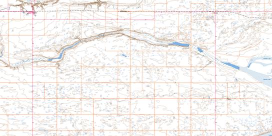 Foremost Topo Map 072E06 at 1:50,000 scale - National Topographic System of Canada (NTS) - Toporama map