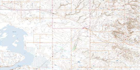 Manyberries Topo Map 072E07 at 1:50,000 scale - National Topographic System of Canada (NTS) - Toporama map