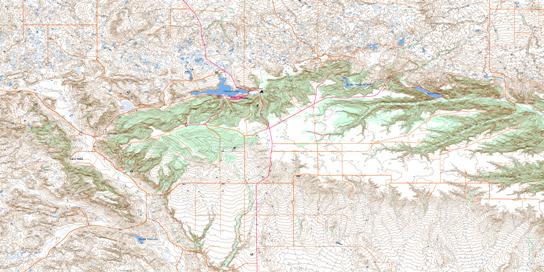 Elkwater Lake Topo Map 072E09 at 1:50,000 scale - National Topographic System of Canada (NTS) - Toporama map