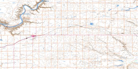 Bow Island Topo Map 072E14 at 1:50,000 scale - National Topographic System of Canada (NTS) - Toporama map