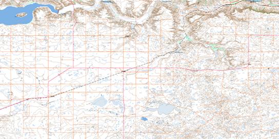Ravenscrag Topo Map 072F06 at 1:50,000 scale - National Topographic System of Canada (NTS) - Toporama map