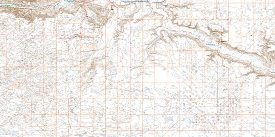 Eastbrook Coulee Topo Map 072F07 at 1:50,000 scale - National Topographic System of Canada (NTS) - Toporama map