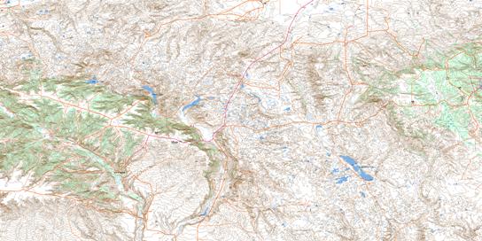 Hungerford Lakes Topo Map 072F12 at 1:50,000 scale - National Topographic System of Canada (NTS) - Toporama map