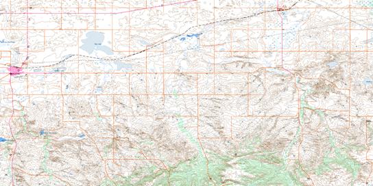 Maple Creek Topo Map 072F14 at 1:50,000 scale - National Topographic System of Canada (NTS) - Toporama map