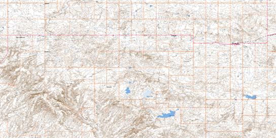 Mankota Topographic map 072G06 at 1:50,000 Scale