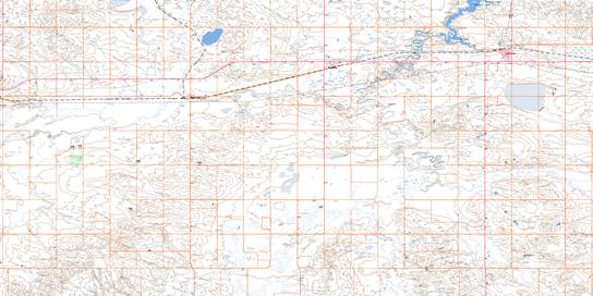 Lafleche Topographic map 072G10 at 1:50,000 Scale