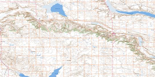 Willow Bunch Topo Map 072H05 at 1:50,000 scale - National Topographic System of Canada (NTS) - Toporama map