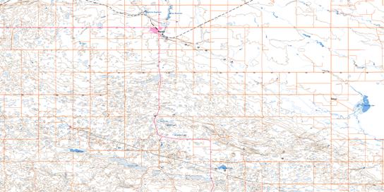 Radville Topo Map 072H08 at 1:50,000 scale - National Topographic System of Canada (NTS) - Toporama map