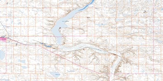 Assiniboia Topo Map 072H12 at 1:50,000 scale - National Topographic System of Canada (NTS) - Toporama map