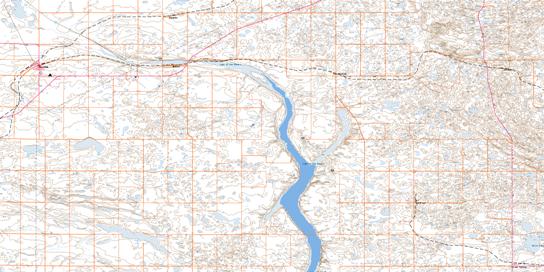 Mossbank Topo Map 072H13 at 1:50,000 scale - National Topographic System of Canada (NTS) - Toporama map