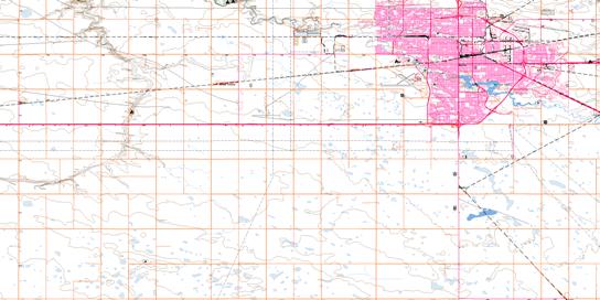 Regina Topo Map 072I07 at 1:50,000 scale - National Topographic System of Canada (NTS) - Toporama map