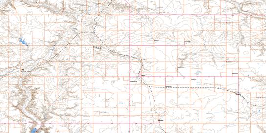 Wymark Topo Map 072J04 at 1:50,000 scale - National Topographic System of Canada (NTS) - Toporama map