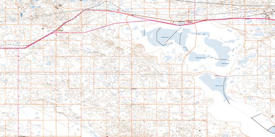 Chaplin Topo Map 072J07 at 1:50,000 scale - National Topographic System of Canada (NTS) - Toporama map