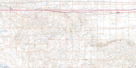 Mortlach Topo Map 072J08 at 1:50,000 scale - National Topographic System of Canada (NTS) - Toporama map