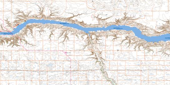 Stewart Valley Topo Map 072J12 at 1:50,000 scale - National Topographic System of Canada (NTS) - Toporama map
