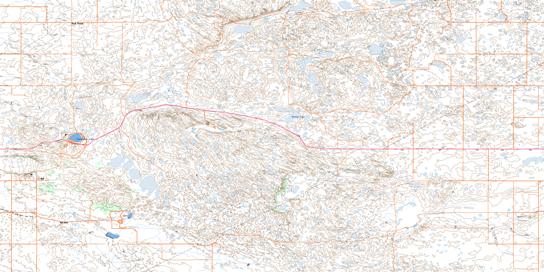 Matador Topographic map 072J13 at 1:50,000 Scale